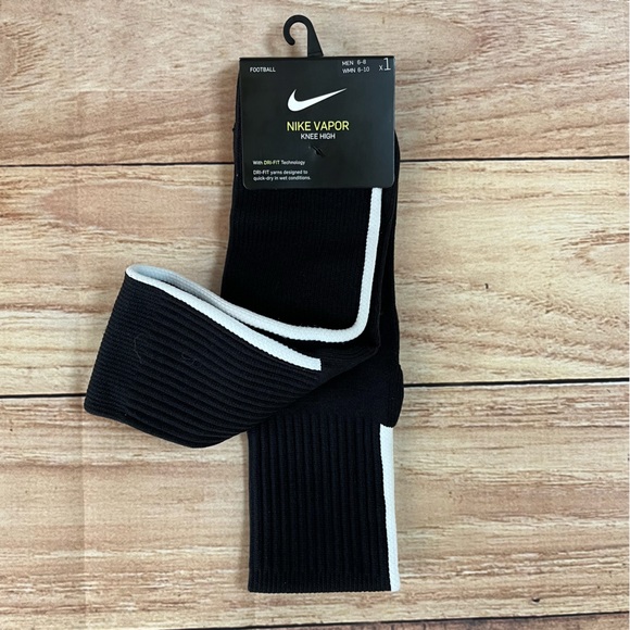 Nike Vapor Knee High Dri-Fit Football Socks Black Size M  SX5732-014 - NWT - Picture 2 of 6